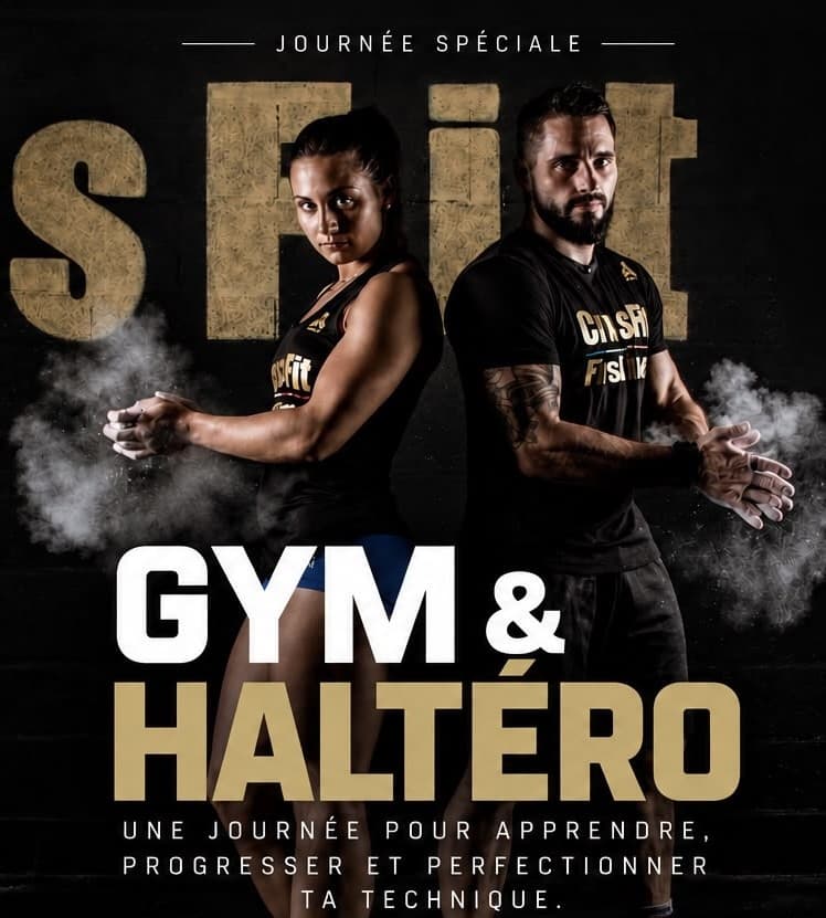 Affiche journée spéciale Gym & Haltéro, une journée pour apprendre, progresser et perfectionner ta technique